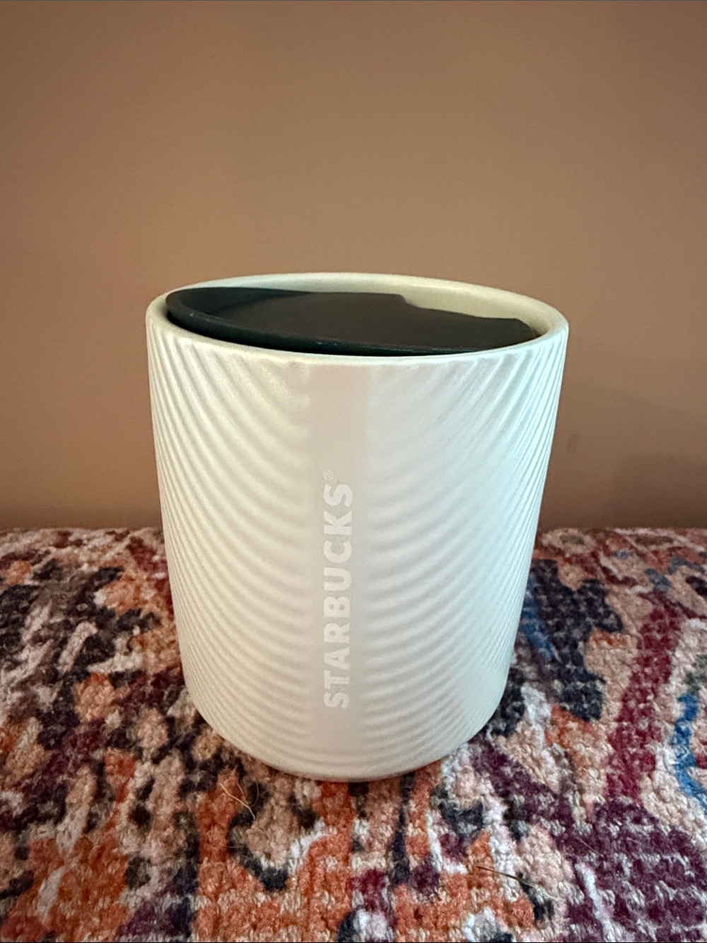 Starbucks Light Mint Green Ceramic Mug with Dark Green Lid